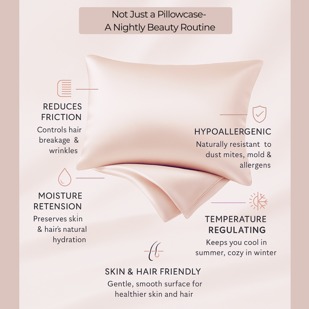 Dream Soft Pure Silk Pillowcase- Mauve