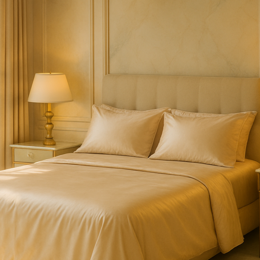 Champagne Silk Bedding set- Oeko Tex Certified