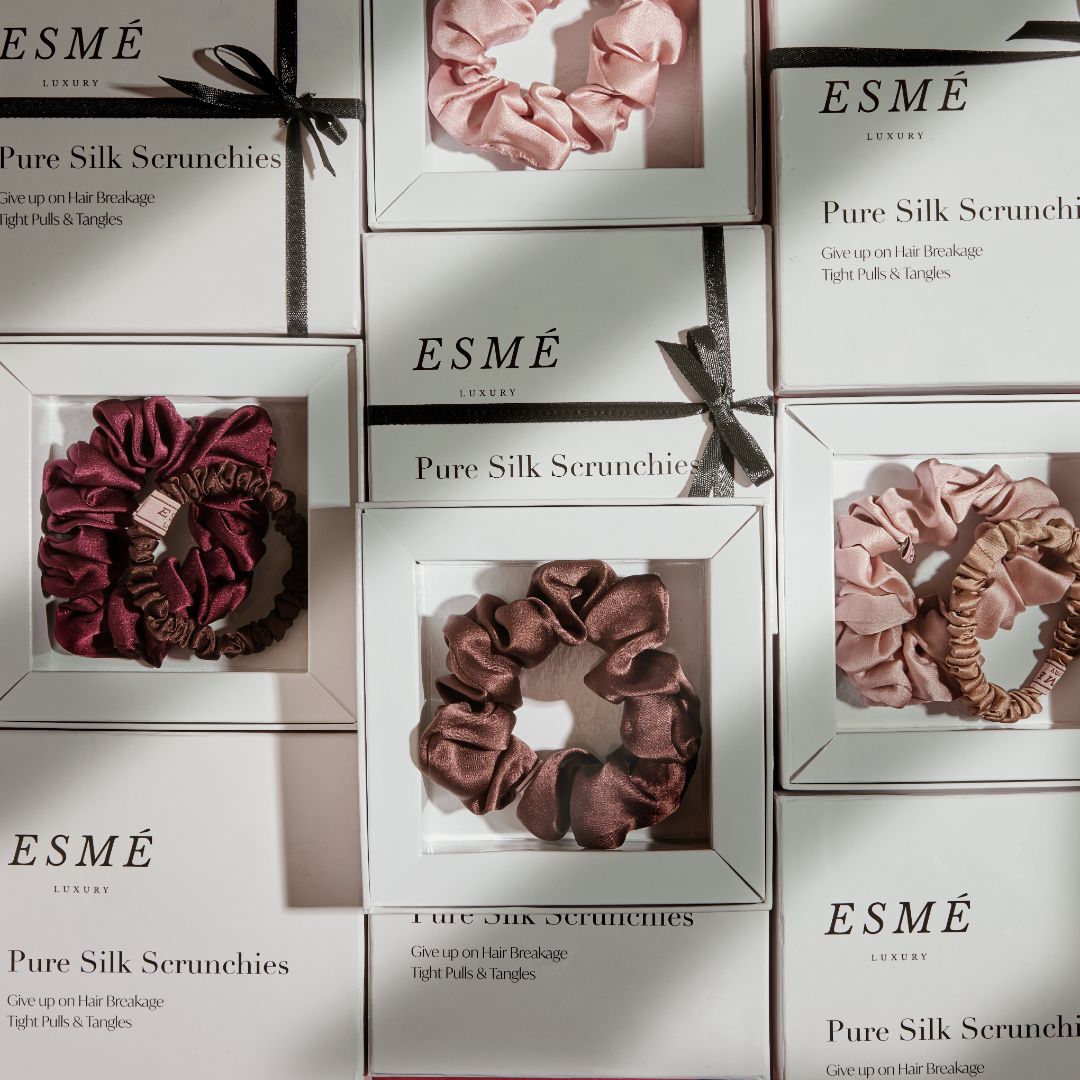 Multi Silk Scrunchies Gift Set