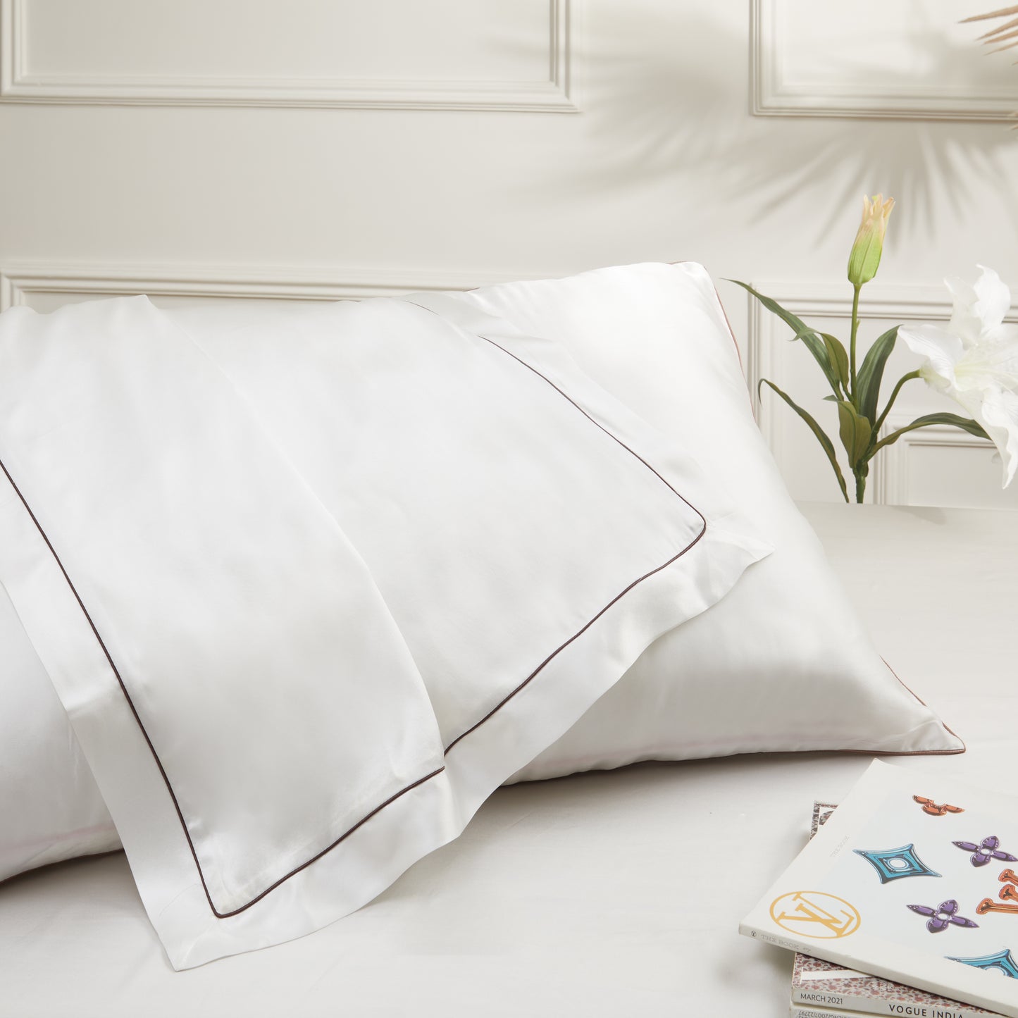Vanilla Sleep Pure Silk Pillowcase- White