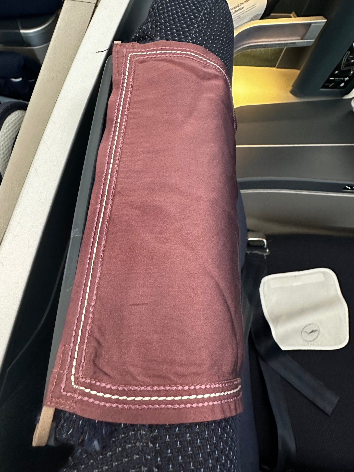 Pink Silk Headrest Cover
