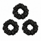 Black Medium Silk Scrunchies- 3