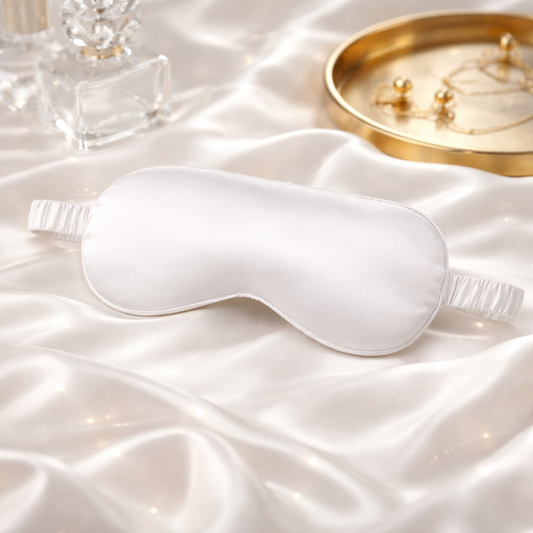 White Silk Eye Mask